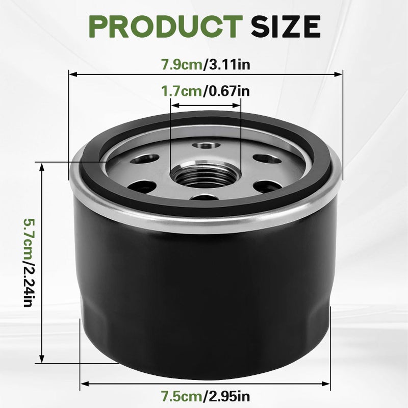 LOCOPOW AM125424 Oil Filter for John Deere GY20577 For B&S 492932 492932S/ Tecumseh 36563/ Kawasaki 49065-7007 For B&S 696854 795890 842921 695396 Lawn Mower (2 Pack) - Image 2